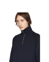 Norse Projects Navy Alfred Half Zip Pullover