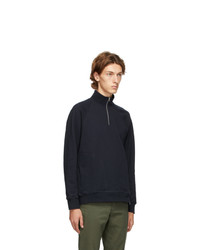 Norse Projects Navy Alfred Zip Up Sweater