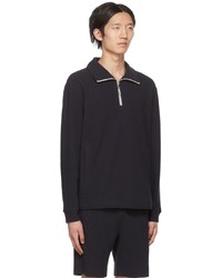 Theory Navy Allons Zip Up Sweater
