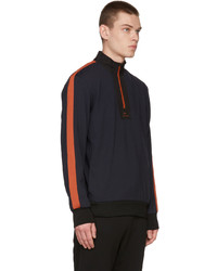 Ps By Paul Smith Navy Half Zip Popover Sweatshirt