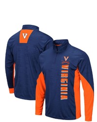 Colosseum Navy Virginia Cavaliers Bart Windshirt Quarter Zip Jacket