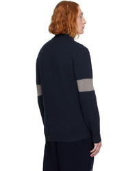 Giorgio Armani Navy Zip Sweater