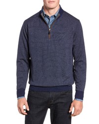 Peter Millar Needle Stripe Quarter Zip Sweater