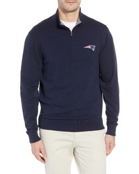 Cutter & Buck New England Patriots Lakemont Regular Fit Quarter Zip Sweater