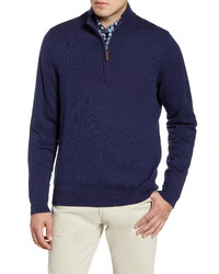 Nordstrom Men's Shop Nordstrom Half Zip Cotton Cashmere Pullover