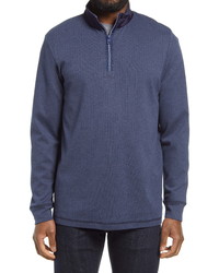 Bugatchi Quarter Zip Pima Cotton Pullover