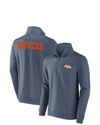 NFL X DARIUS RUCKE R Collection By Fanatics Navy Denver Broncos Tri Blend Quarter Zip Sweatshirt