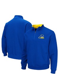 Colosseum Royal Delaware Fightin Blue Hens Tortugas Logo Quarter Zip Pullover Jacket At Nordstrom
