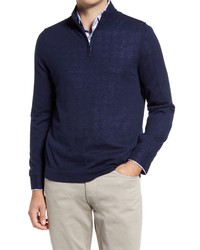 Nordstrom Shop Quarter Zip Lightweight Cashmere Sweater
