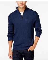 Tasso Elba Textured Quarter Zip Sweater Only At Macys