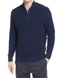 The Normal Brand Waffle Knit Quarter Zip Pullover