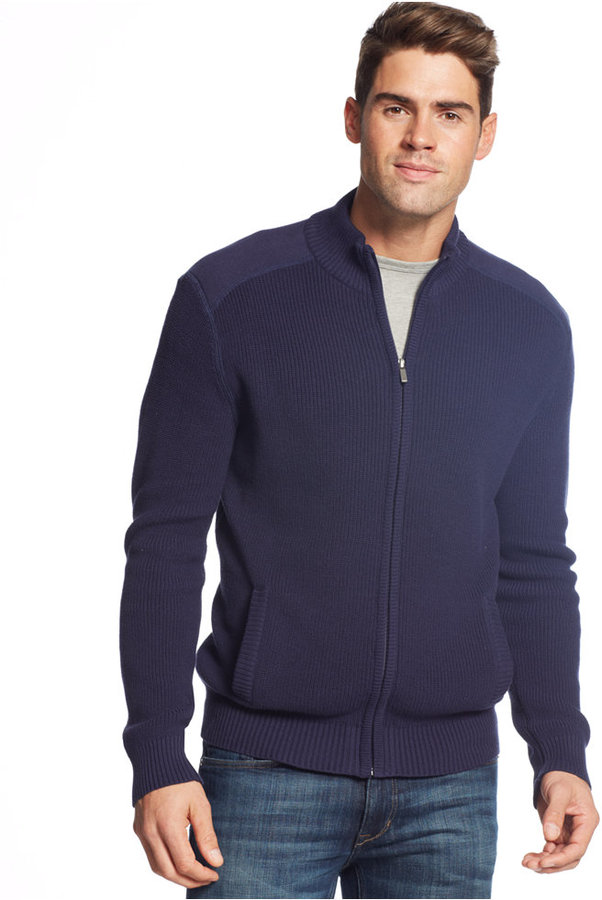 Club Room French Rib Full Zip Cardigan | Where to buy & how to wear