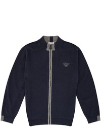 Armani Junior Contrast Zip Sweater