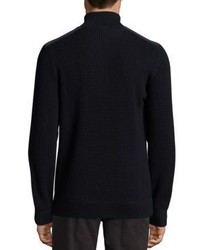 Pal Zileri Merino Wool Zip Front Sweater