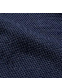 Hugo Boss Montez Ribbed Cotton Blend Zip Up Cardigan