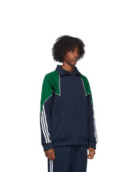 adidas Originals Navy And Green Trefoil Abstract Jacket
