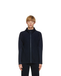 Homme Plissé Issey Miyake Navy Basics Zip Up Jacket