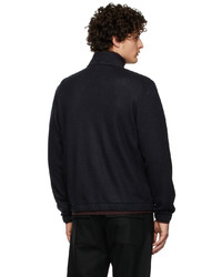 Loro Piana Navy Sweater Jacket