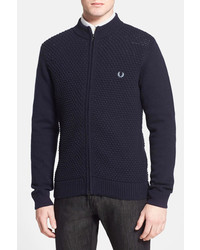 Fred Perry Pique Knit Wool Zip Cardigan