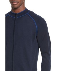 Armani Collezioni Zip Front Raglan Sweatshirt
