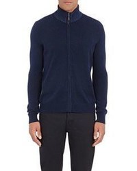 Piattelli Zip Front Sweater Navy Size L