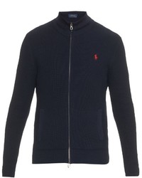 Polo Ralph Lauren Zip Up Ribbed Knit Cotton Cardigan