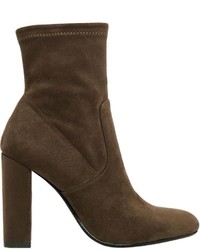 Steve Madden 100mm Stretch Microfiber Ankle Boots