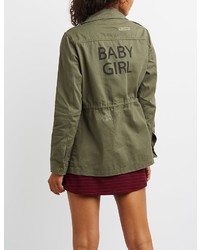 Charlotte Russe Baby Girl Distressed Anorak Jacket