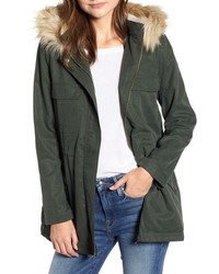 Cupcakes And Cashmere Faux Shearling Lined Anorak With Removable Hood