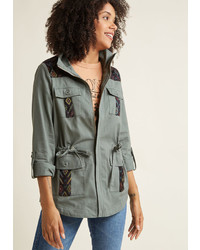 Modcloth Keep A Woven Mind Jacket In 1x