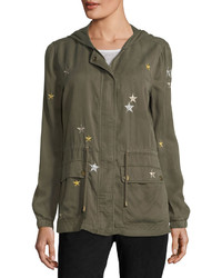 Bagatelle Star Embroidered Twill Anorak Jacket