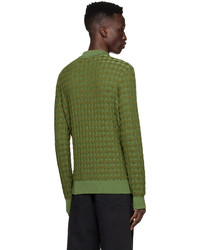 Namacheko Green Merino Wool Polo