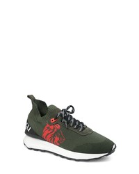 Bruno Magli Dion Knit Sneaker In Military Green At Nordstrom