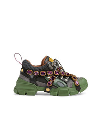 flashtrek sneaker with removable crystals gucci