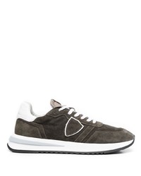 Philippe Model Paris Logo Patch Suede Sneakers