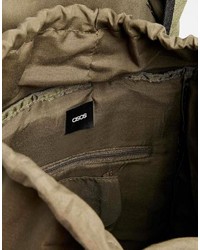 Asos Brand Hiker Backpack In Khaki