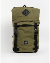 Asos Brand Hiker Backpack In Khaki