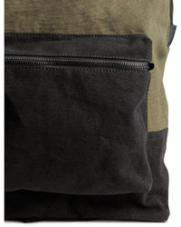 H&M Canvas Backpack Khaki Green
