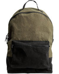 H&M Canvas Backpack Khaki Green