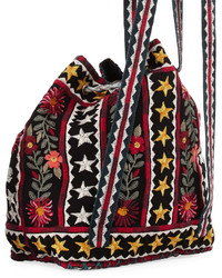 Johnny Was Emilia Embroidered Linen Backpack