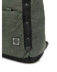 Stone Island Logo Zipped Backpack