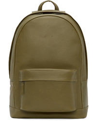 Pb 0110 Olive Leather Ca 6 Backpack