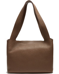The Row Duplex Small Grained Leather Shoulder Bag