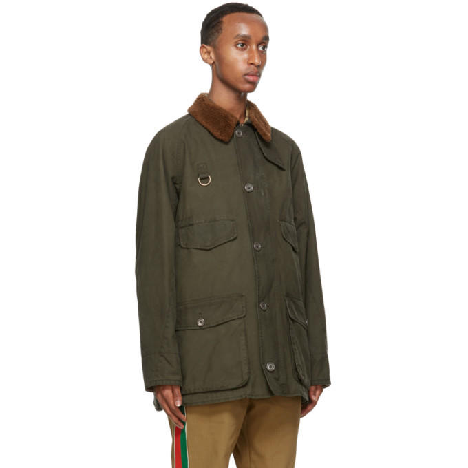 Gucci Green Shrub Cotton Jacket, $3,610 | SSENSE | Lookastic