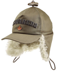 DSQUARED2 Baseball Cap With Fur