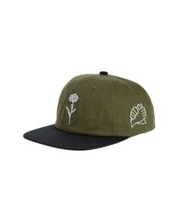 Obey Bold Unity Embroidered Six Panel Cotton Twill Baseball Cap In Olive Multi At Nordstrom