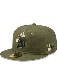 New Era Olive Detroit Tigers Splatter 59fifty Fitted Hat At Nordstrom
