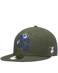 New Era Olive Kansas City Royals Splatter 59fifty Fitted Hat At Nordstrom