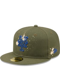 New Era Olive New York Mets Splatter 59fifty Fitted Hat At Nordstrom