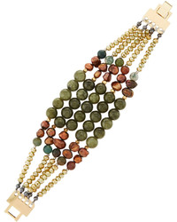 Nakamol Multi Strand Beaded Cuff Bracelet Agatepearl Mix